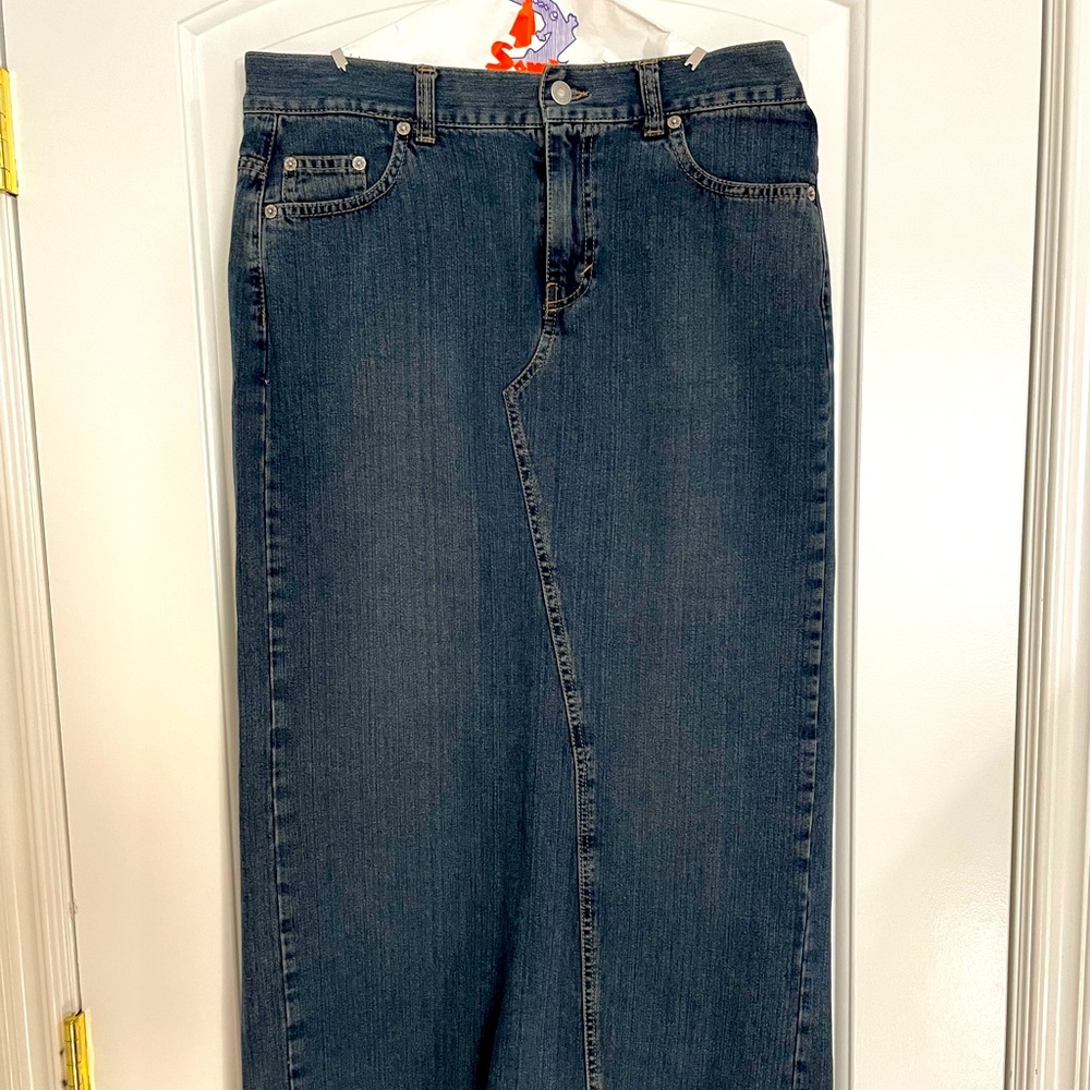 Sisley Long Denim Skirt